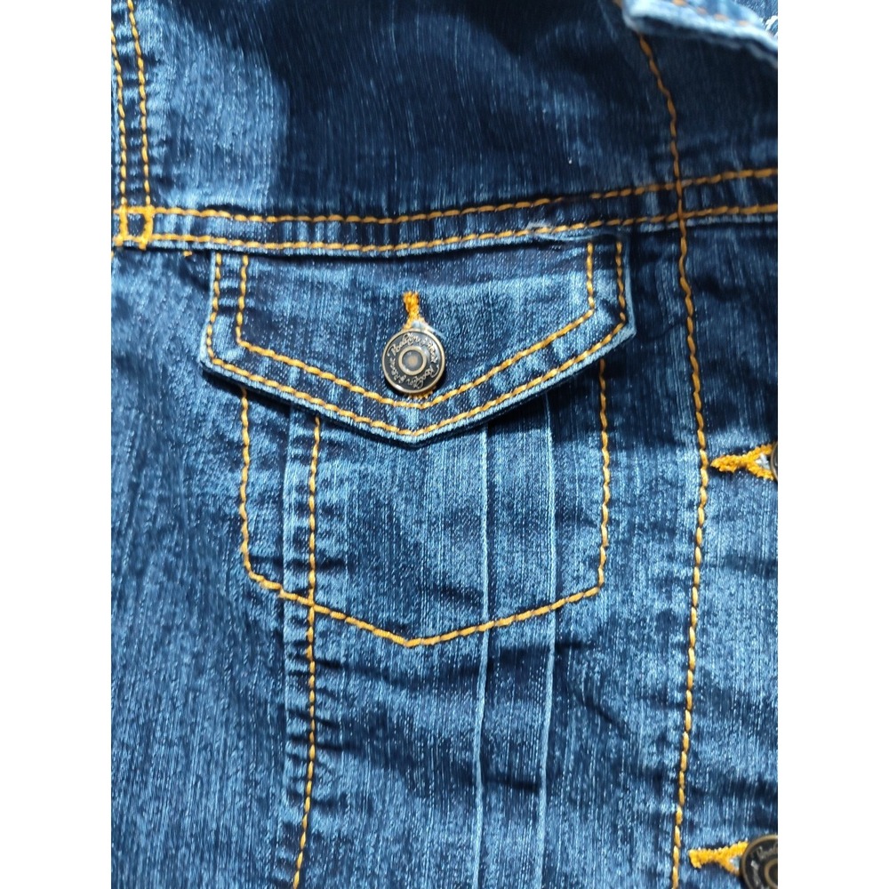 Revolution by Revolt Girls Jean‎ Size Medium Denim Jacket Farm & Fleet Trucker - Picture 5 of 9